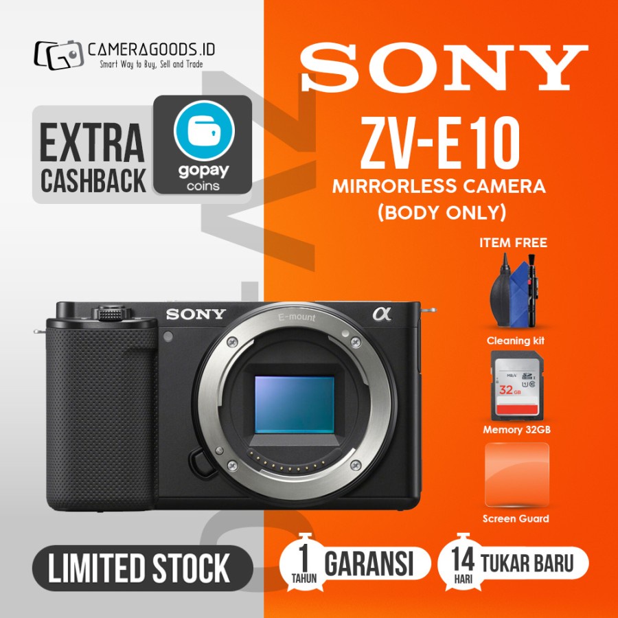 Jual Sony ZV-E10 Mirrorless Camera Body Only (Black) | Shopee Indonesia