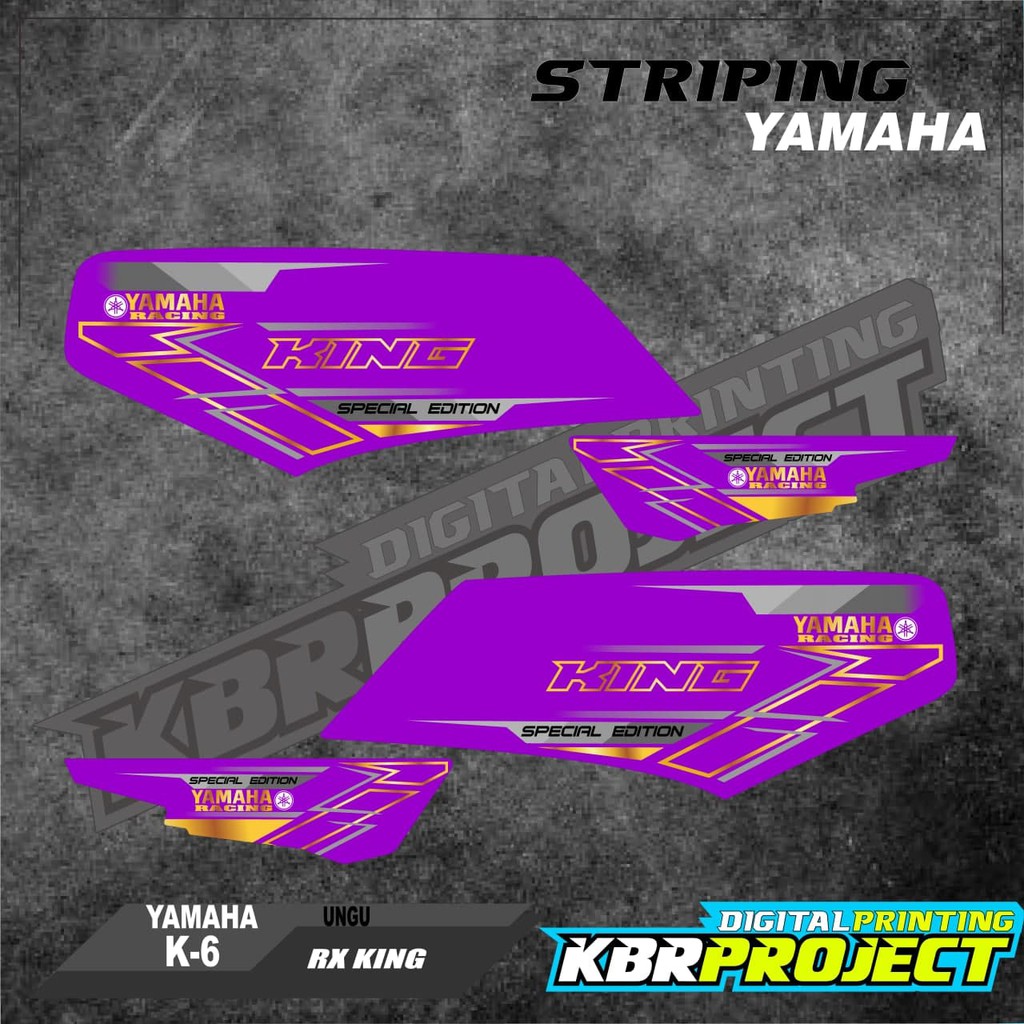 Jual RX KING striping motor YAMAHA motor sticker variasi Racing K-6 ...