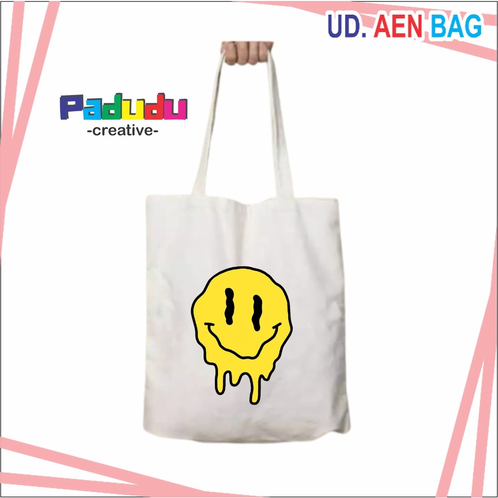Jual drip smile kuning Tas Totebag Retro Vintage Aesthetic ISKSTORE ...