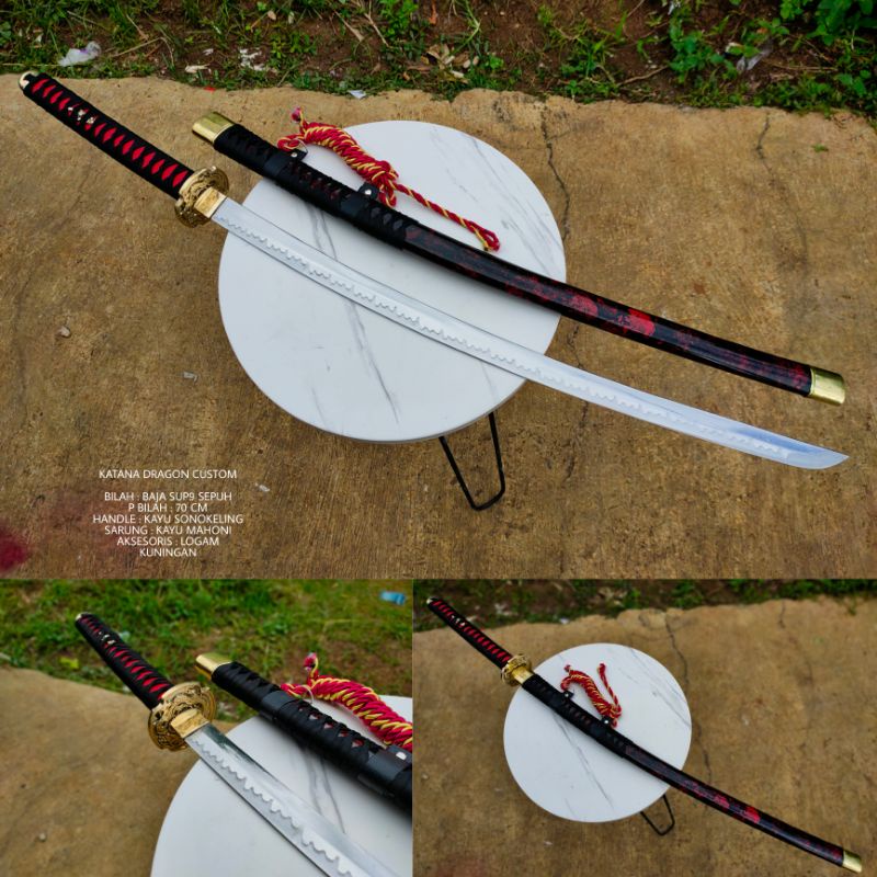 Jual Pedang Katana Dragon Custom Shopee Indonesia