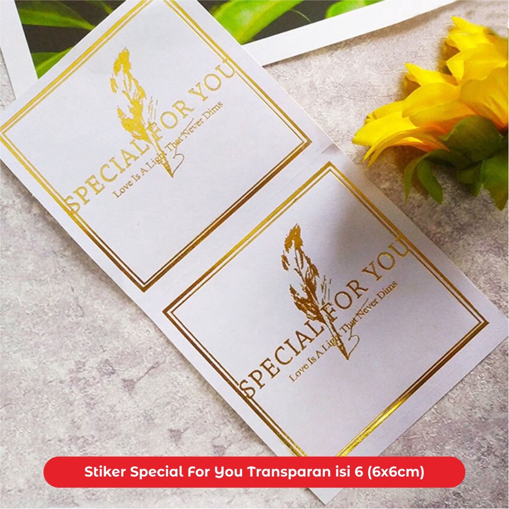 Jual Stiker Packing Tulisan Special For You Transparan Sticker Gold ...