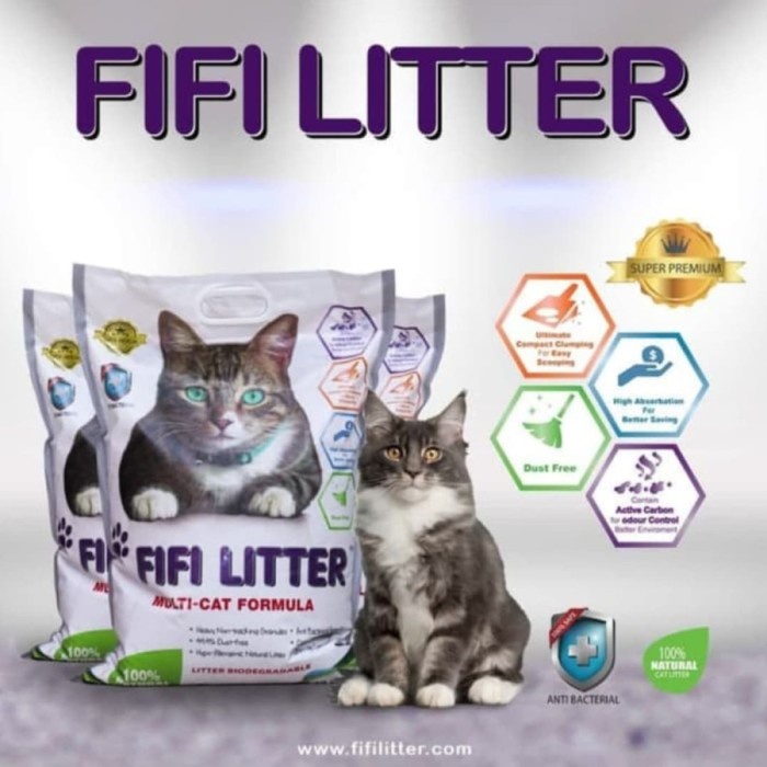 Jual Fifi Cat Litter Putih 10 liter Pasir Kucing Gumpal WHITE Shopee Indonesia