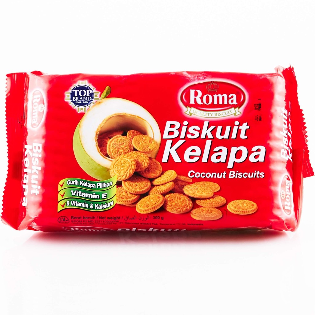 Jual [hemart] Roma Biskuit Kelapa 300g Snack Shopee Indonesia