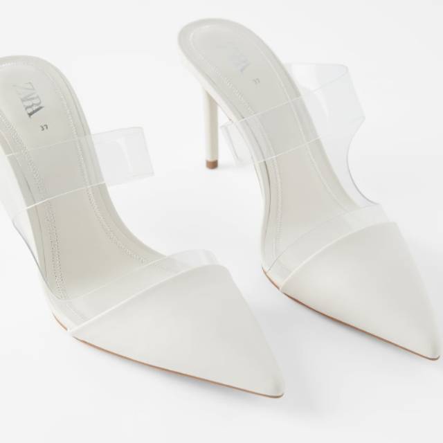 Zara on sale white heels