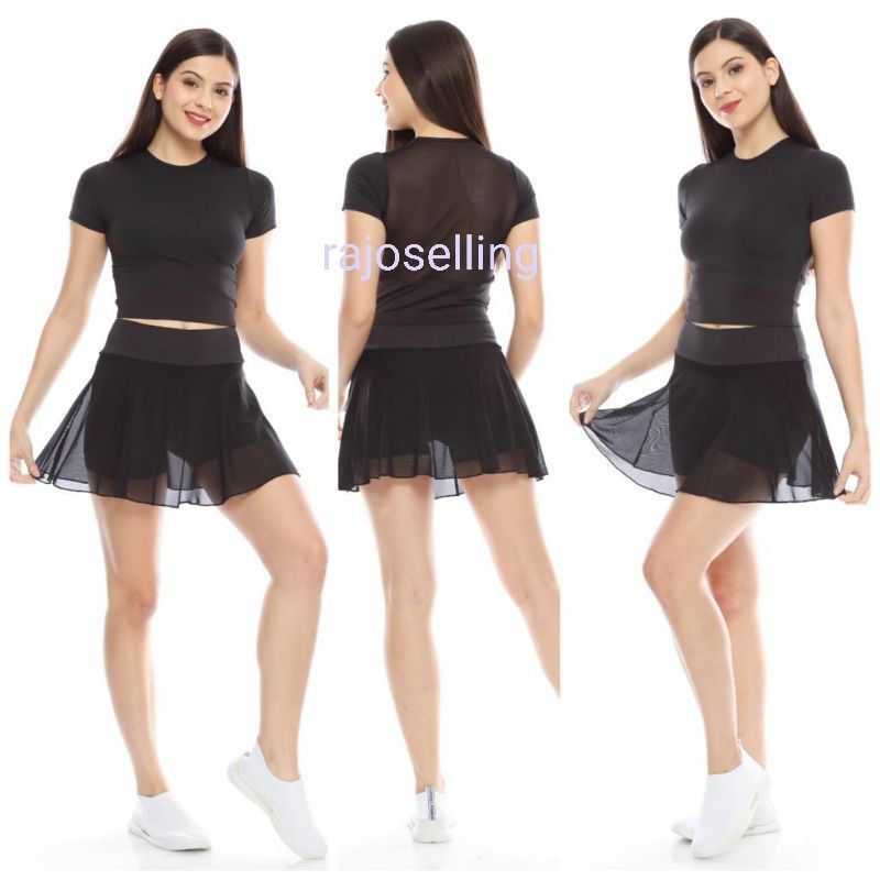 Jual Rok senam pendek jaring-rok aerobic-roktenis | Shopee Indonesia