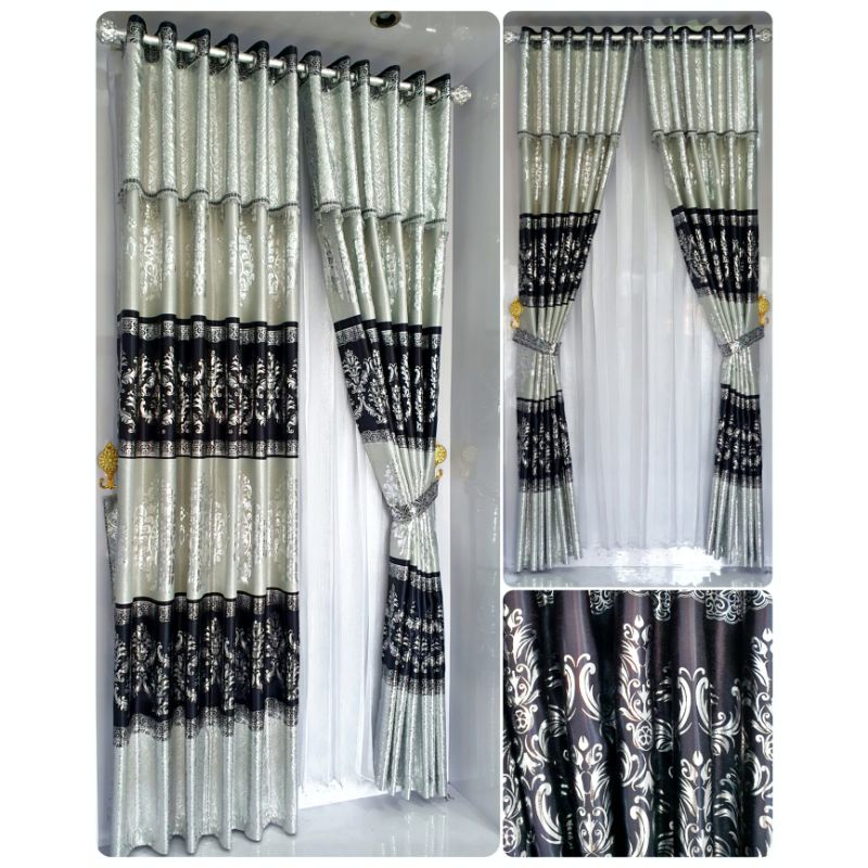 Jual Gorden Pintu Jendela Minimalis Kain Blackout Jakat Beludru 100%