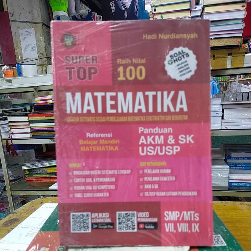 Jual BUKU SUPER TOP MATEMATIKA PANDUAN AKM & SK US/USP UNTUK SMP ...