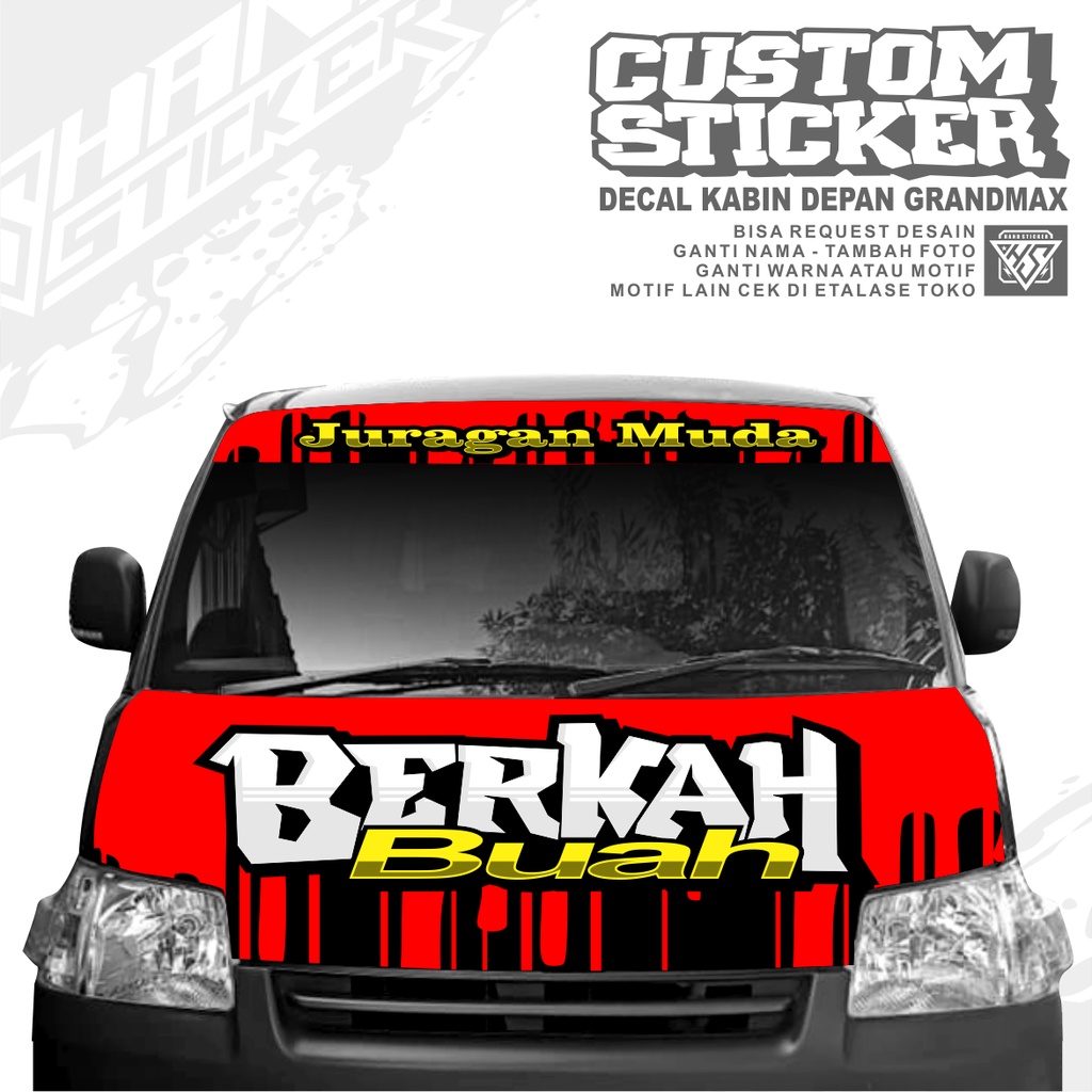 Jual Sticker Grand Max Atau Decal Kabin Depan Grand Max Bisa Request ...