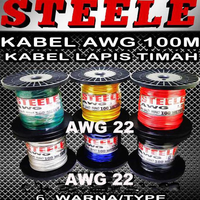 Jual Kabel Awg 22 Steele 100 Meter Dengan Tungkul - Kabel Serabut ...