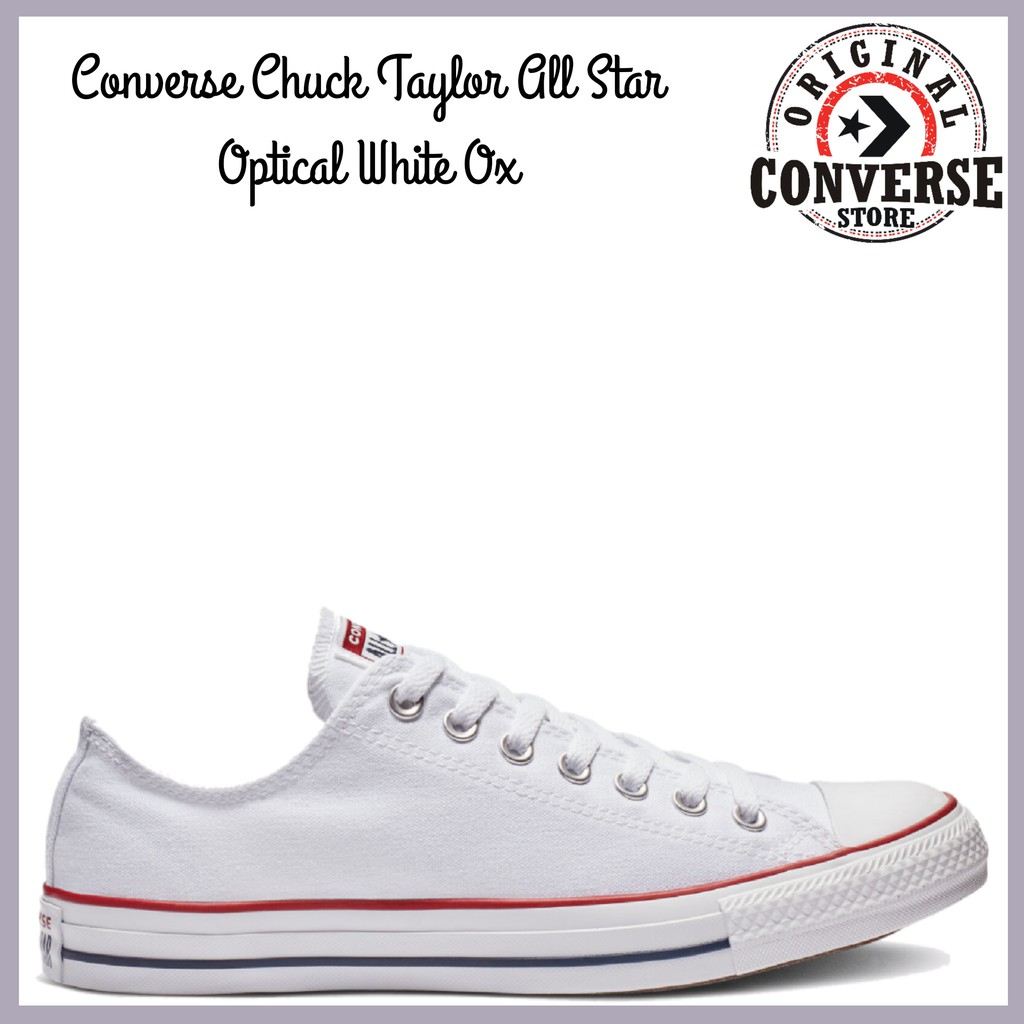 Jual ORIGINAL CONVERSE CHUCK TAYLOR ALL STAR BASIC OPTICAL WHITE OX M7652C UNISEX Shopee Indonesia