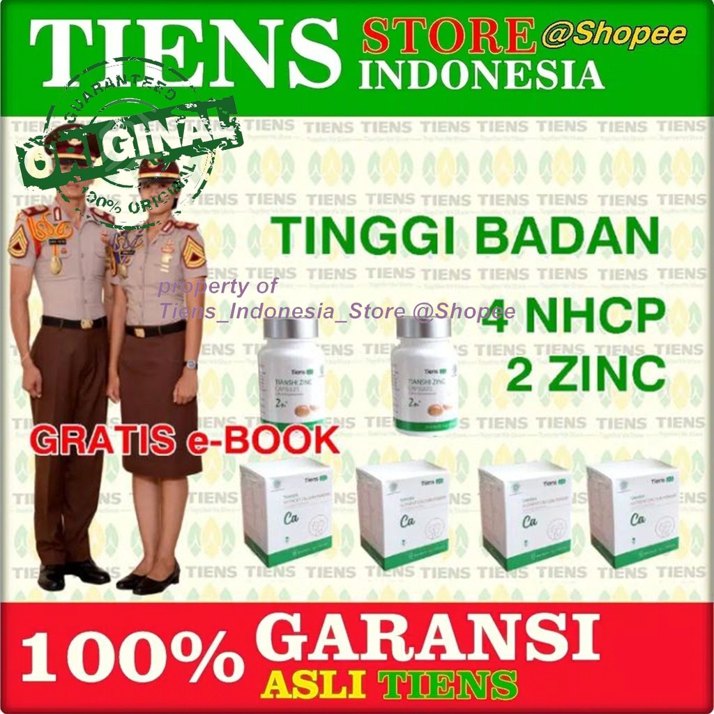 Jual TIENS Paket Tinggi Badan Tiens 4 Kalsium dan 2 Zinc Original
