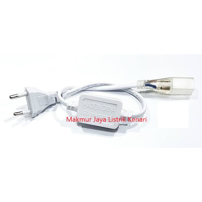 Jual Socket adaptor LED STRIP 220V / Kabel colokan LED strip meteran ...