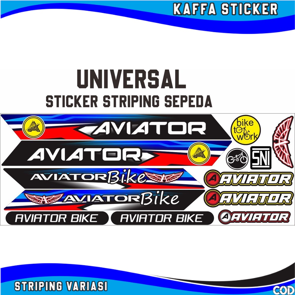 Jual NEW DEDAL STIKER/STRIPING VARIASI SEPEDAH-BIKA AVIATOR VARIASI ...