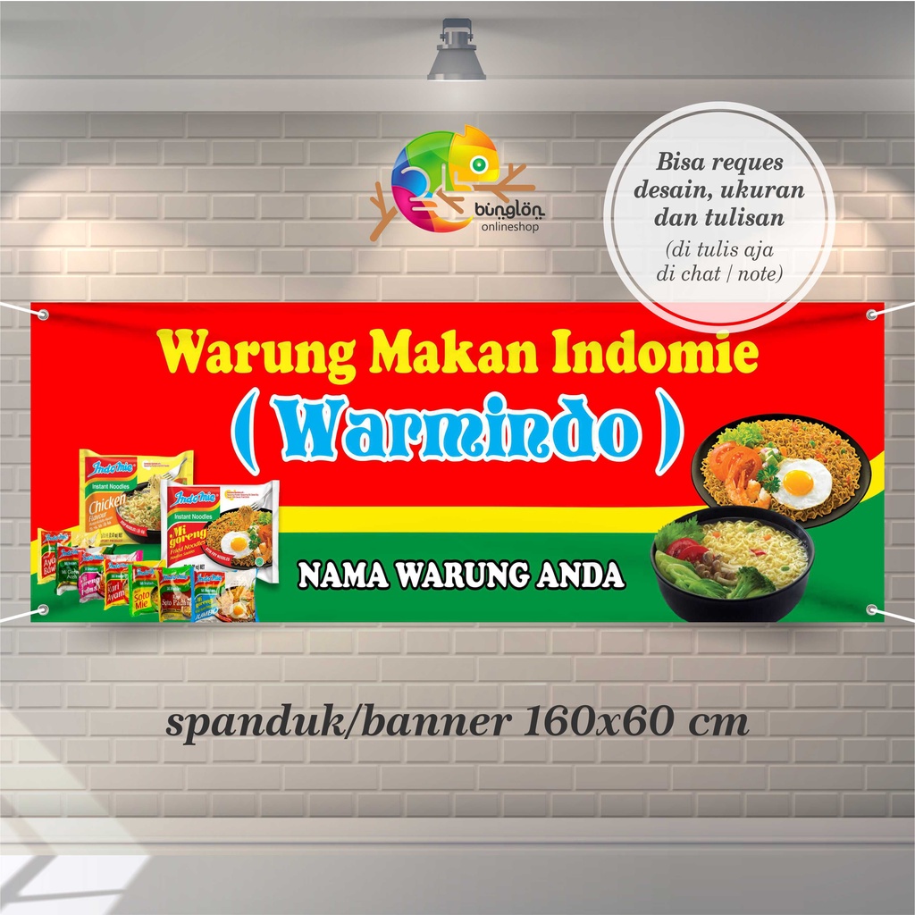 Jual Spanduk Banner Warmindo Warung Indomie Murah Model A Shopee Indonesia 0228