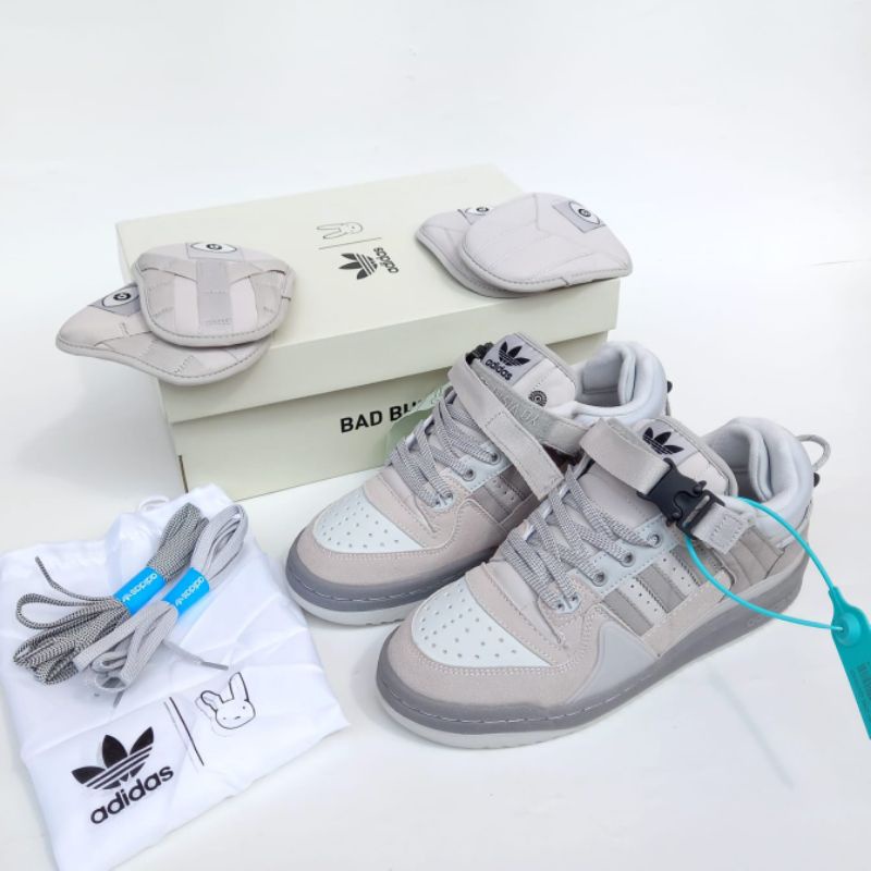 Jual ADIDAS BAD BUNNY FORUM LOW THE FIRST LIGHT GREY Shopee Indonesia