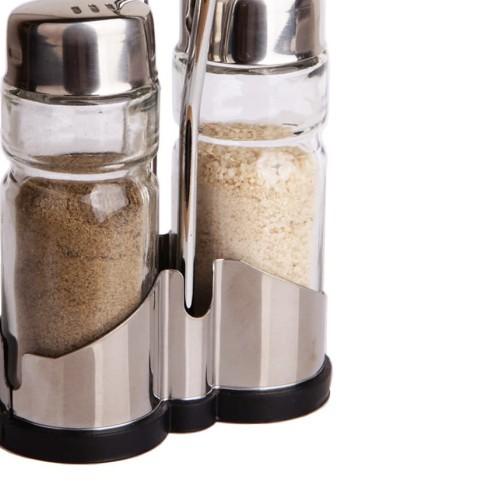 Jual Botol penabur lada& Garam +rak pepper& salt shaker + rack | Shopee ...