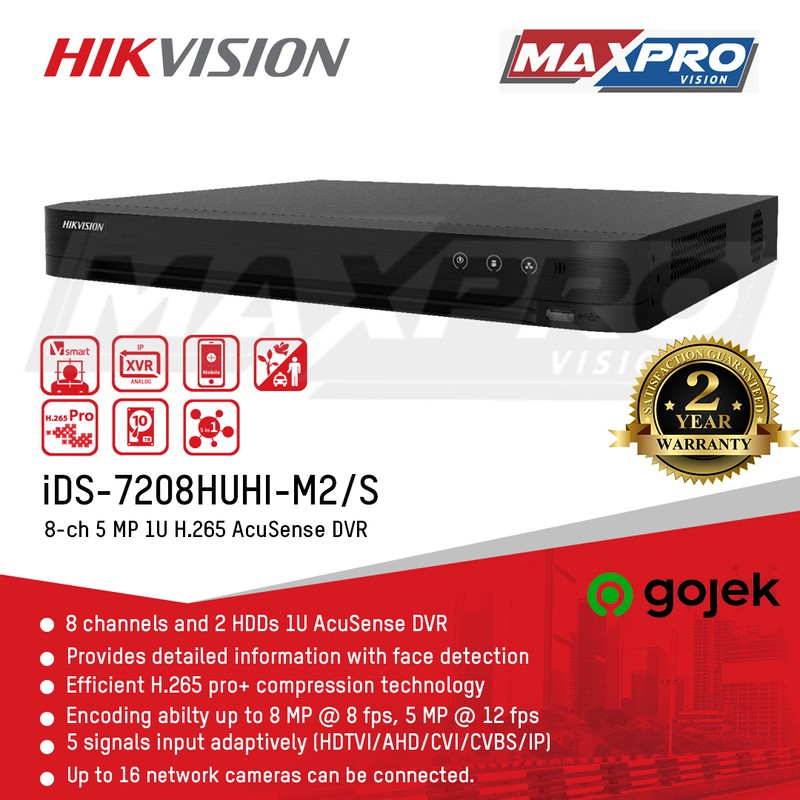 Hikvision IDS-7208HUHI-M2/S 8MP 4K Turbo DVR – 8 Channel HD-TVI + 8CH IP, H.265