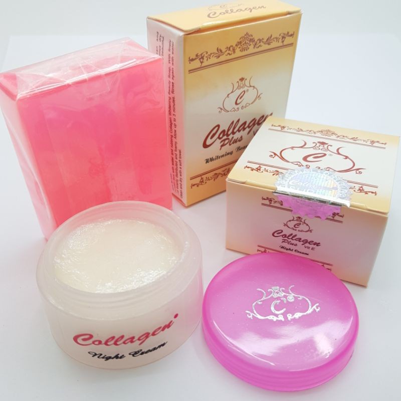 Jual Paket Collagen Malam Original Dan Sabun Batang Collagen In