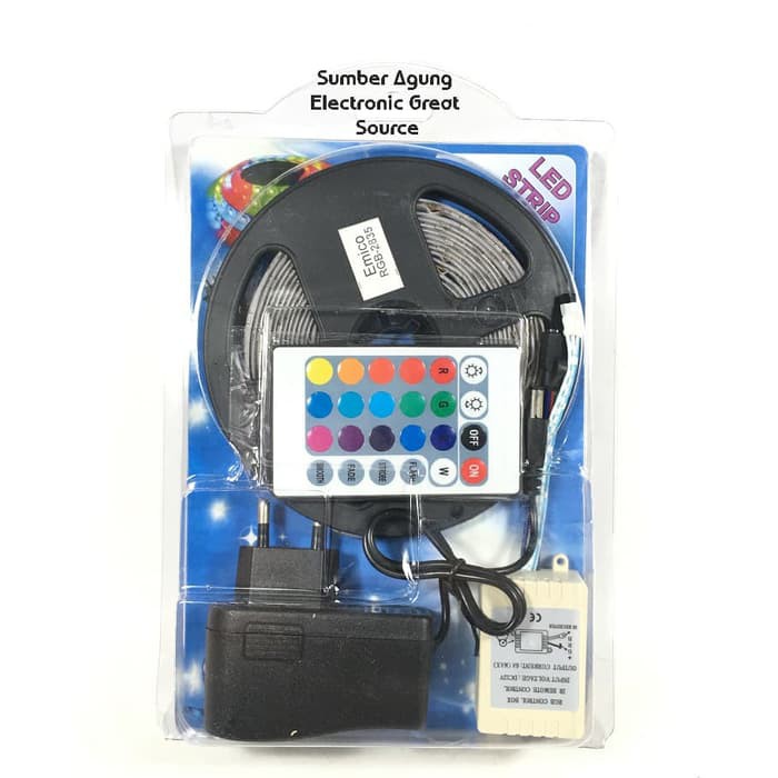 Jual LED Strip RGB Remot Emico RGB 2835 Warna Warni Bisa Diatur ...