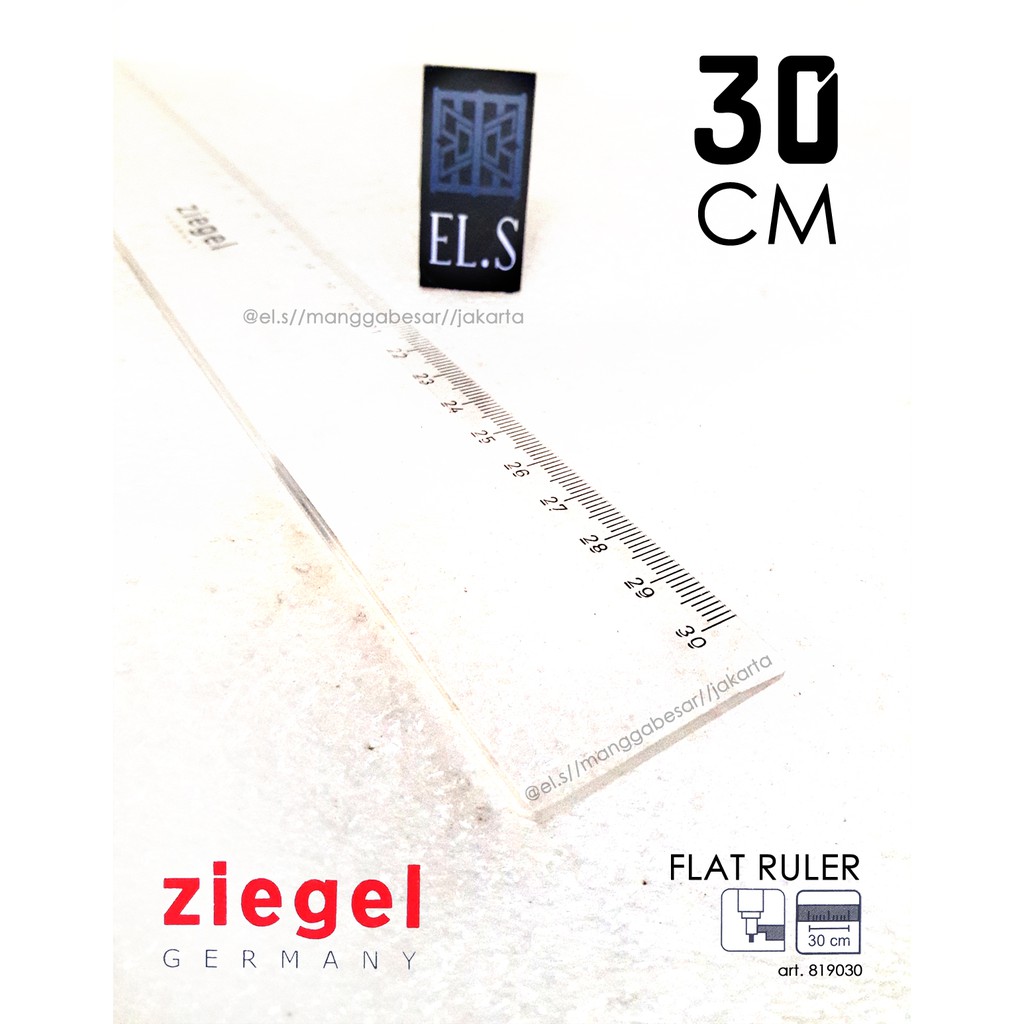 Jual Ziegel Flat Ruler 30 cm (Penggaris) | Shopee Indonesia