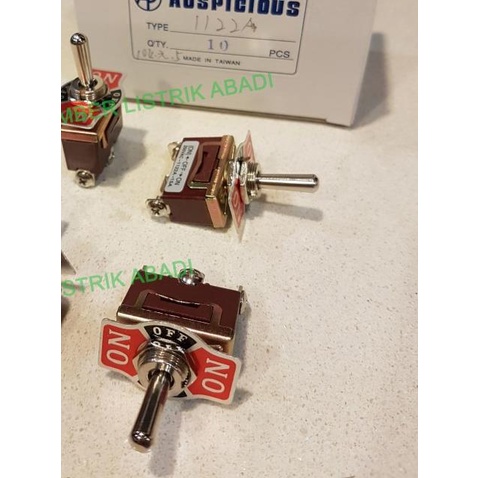Jual Auspicious Toggle Switch 1122A Spring Return (3 Kaki, ON OFF ON ...