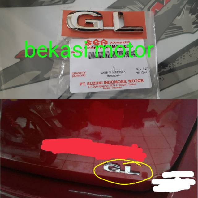 Jual Logo Emblem Gl Ertiga Swift Karimun Splash Original Suzuki Asli