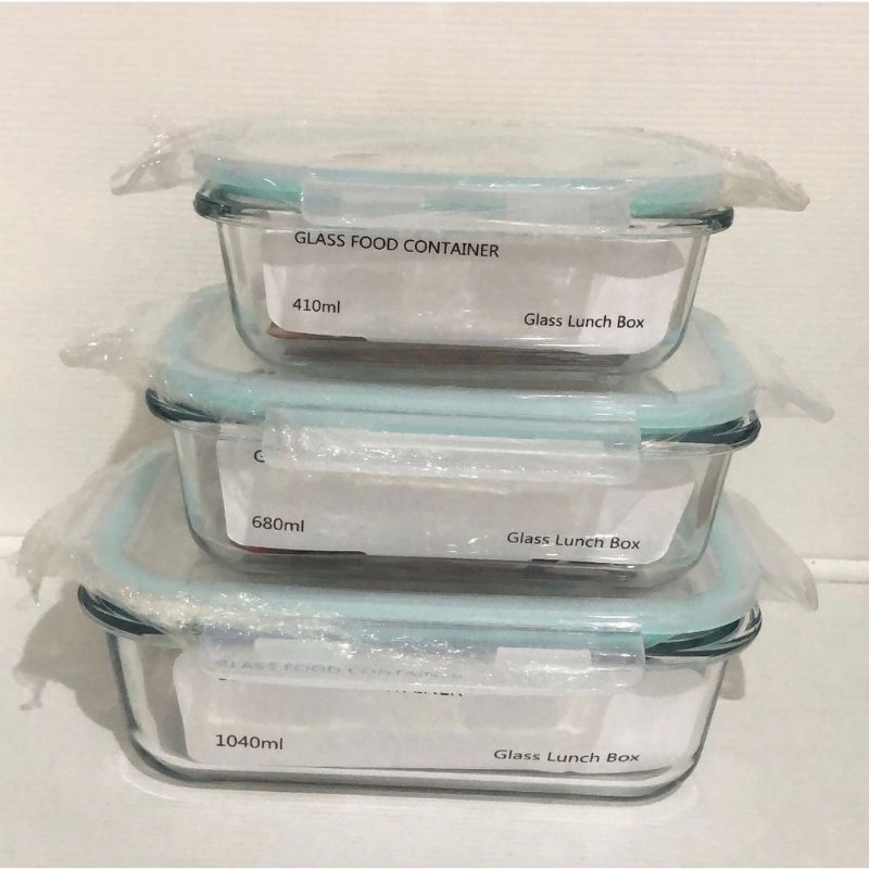 Jual Glasslock Storage Container Biru Putih pink | Shopee Indonesia