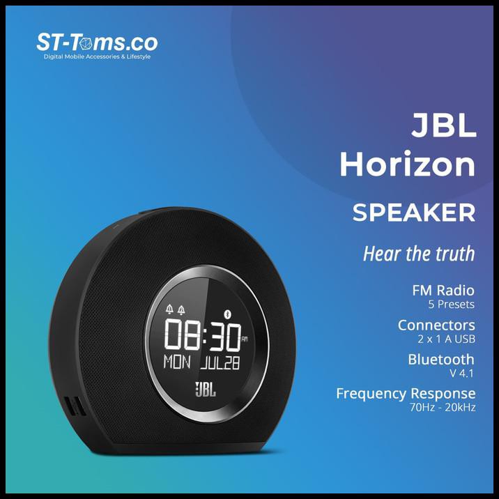 Jual Jbl Horizon Bluetooth Clock Radio With Usb Charging Black