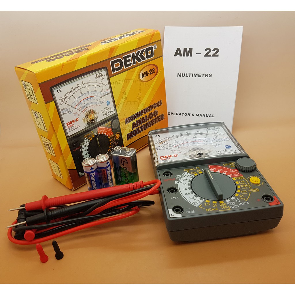 Jual Multimeter / Multitester Analog Dekko AM-22 Tester Meter | Shopee ...