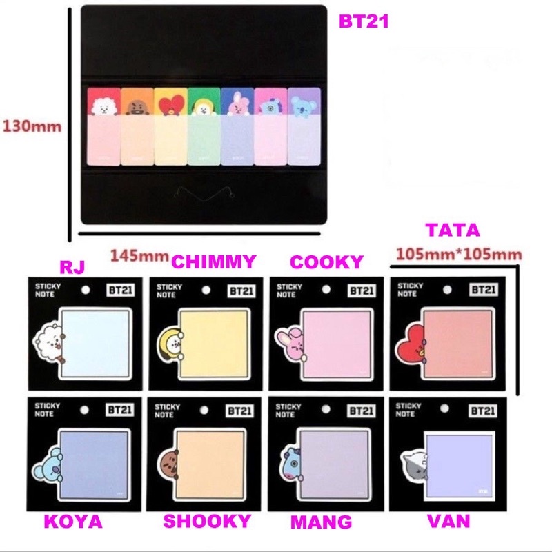 Jual BT21 STICKY NOTES | Shopee Indonesia