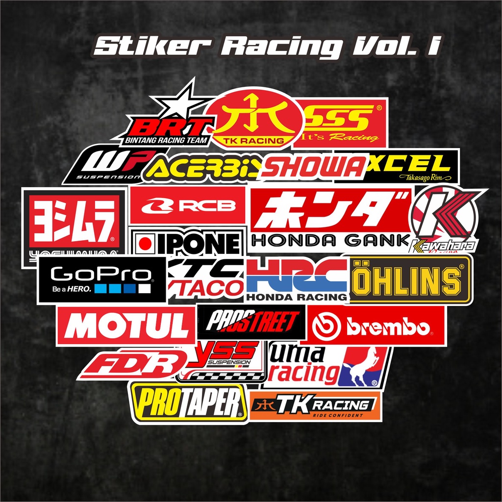 Jual Stiker Racing Motor Logo Brand 1 Set Isi 25 Pcs | Shopee Indonesia