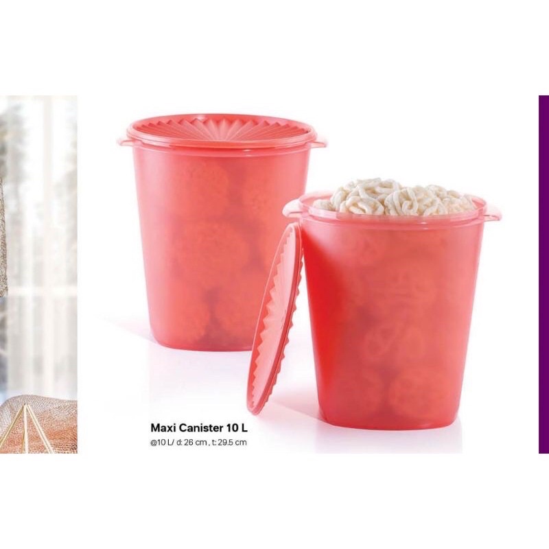 Jual Tupperware maxi canister 10ltr Giant canister toples krupuk ...