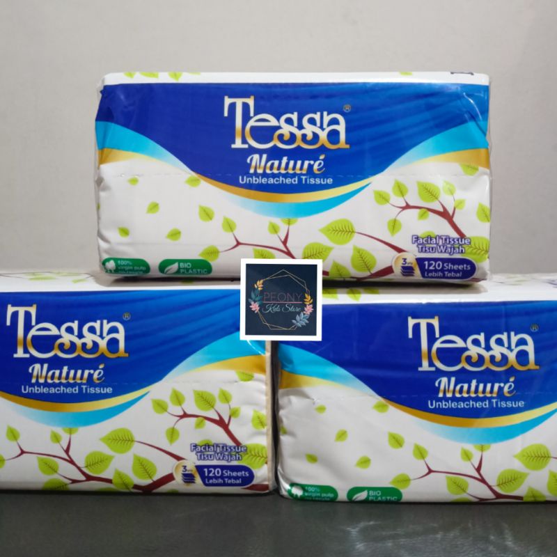 Jual 1 PCS Tessa Nature unbleached facial Tissue 120s 3ply/Tisu tesa ...
