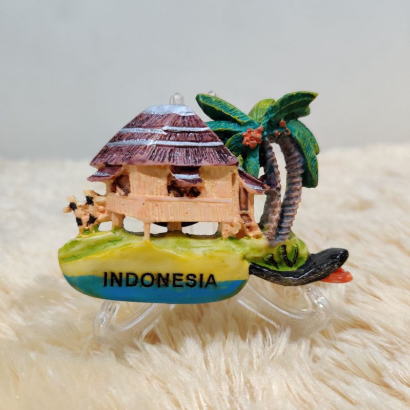 Jual Fridge Magnet Tempelan Kulkas Souvenir Negara Indonesia Pohon Kelapa Coconut Tree Shopee