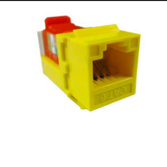 Jual MODULAR JACK CAT 6E LAN/INTERNET WARNA KUNING | Shopee Indonesia