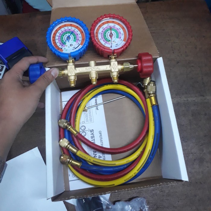 Jual Promo!!!Alat Ukur Dimensi, Manifold Set Gauge Imperial 421Cm R410 R22 R404 Shopee Indonesia