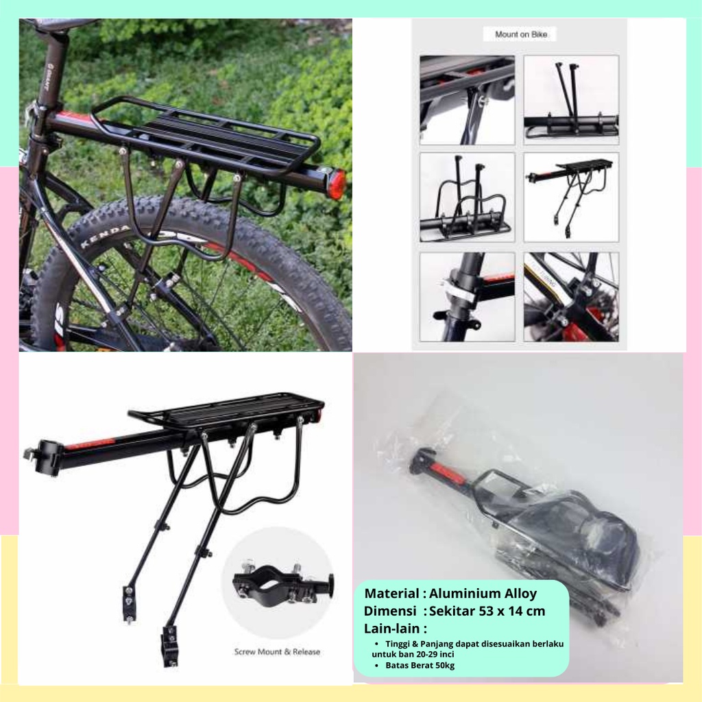 Jual TaffSPORT Boncengan Belakang Sepeda Luggage Carrier Rear Rack RCK ...