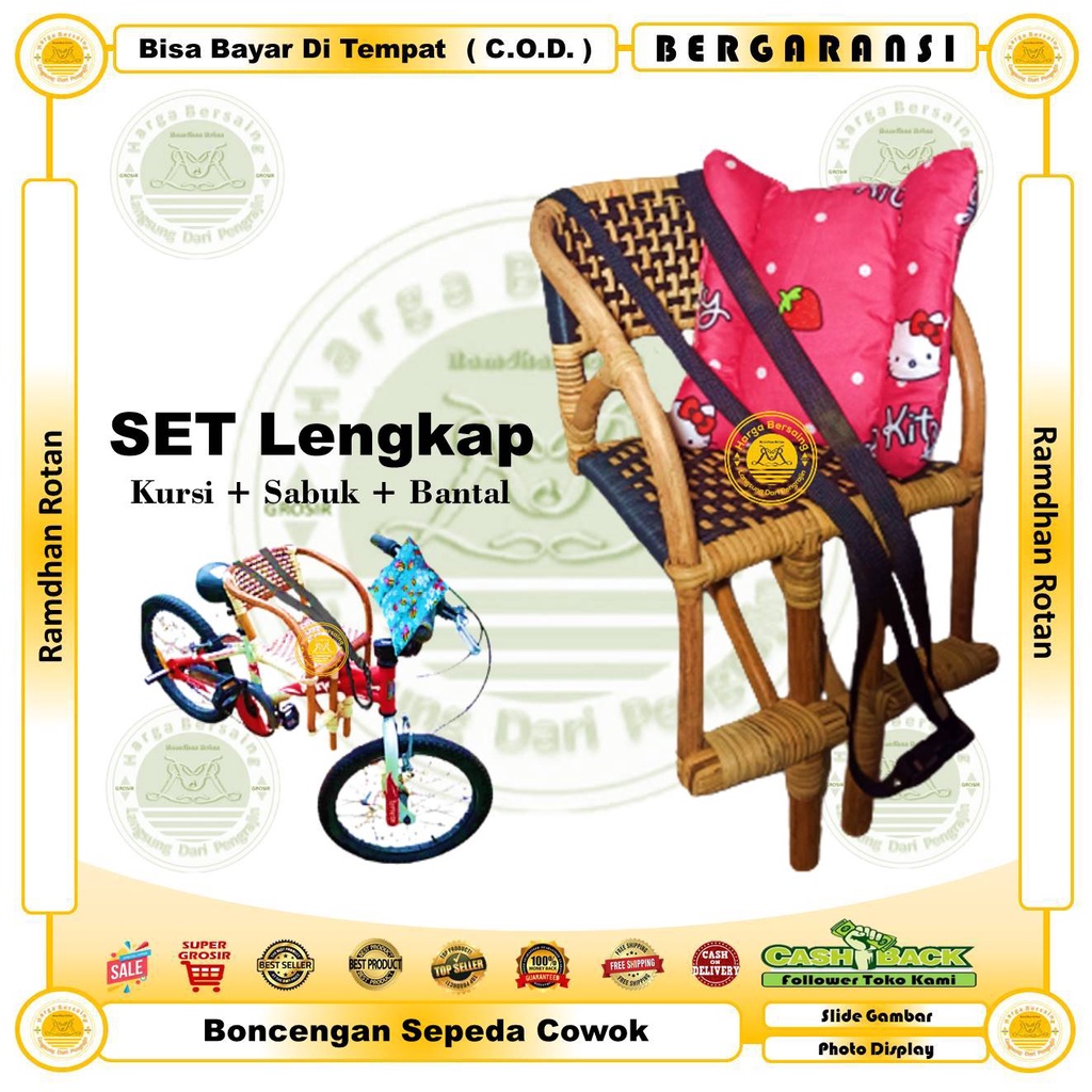 Jual Kursi Dudukan Sepeda Cowok Bahan Rotan / Ramdhan Rattan ...