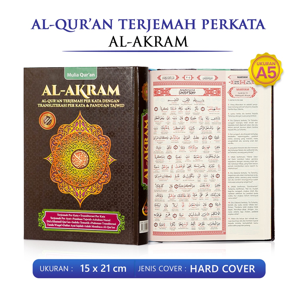 Jual Al quran Terjemah Tajwid Alquran Kecil Al Akram A5 Quran ...