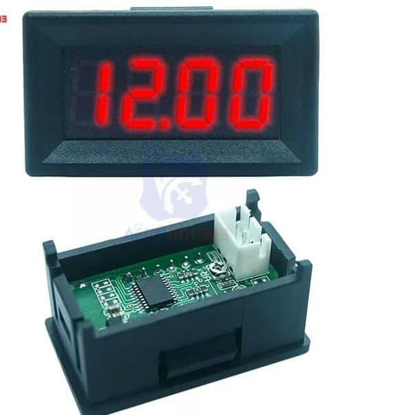 Jual Voltmeter Volt Meter 0.36 Frame Rangka Digital Warna Hijau Merah ...