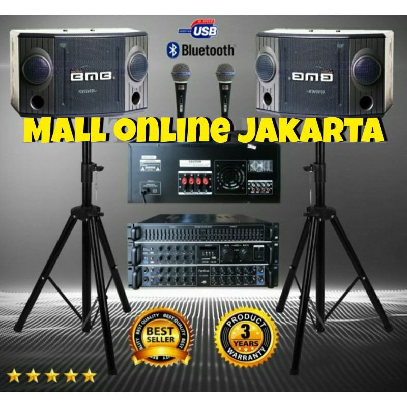 Jual paket karaoke bluetooth bmb ori paketan sound system audio