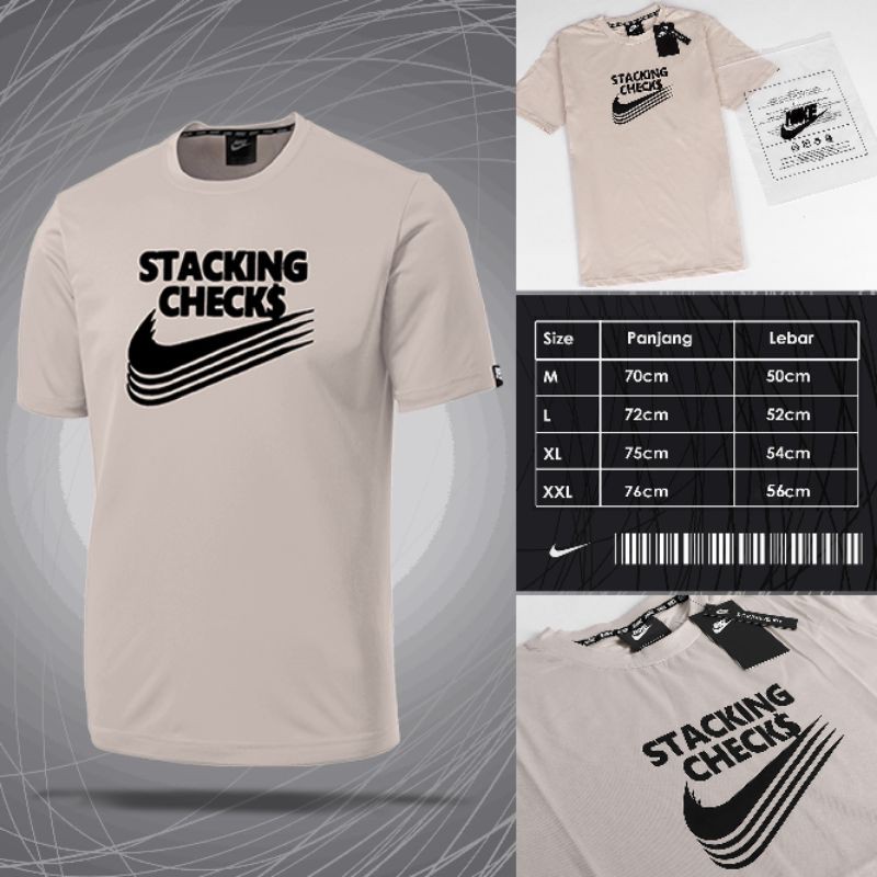 Jual Tees Nike Stacking Checks Cream Shopee Indonesia