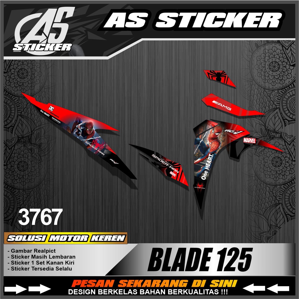 Jual 3767A STRIPING STICKER MOTOR HONDA BLADE 125 SEMIFULL - STIKER ...