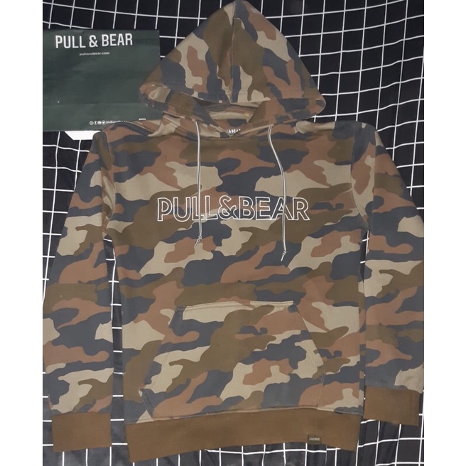 HOODIE PULL BEAR CAMO BROWN 2020