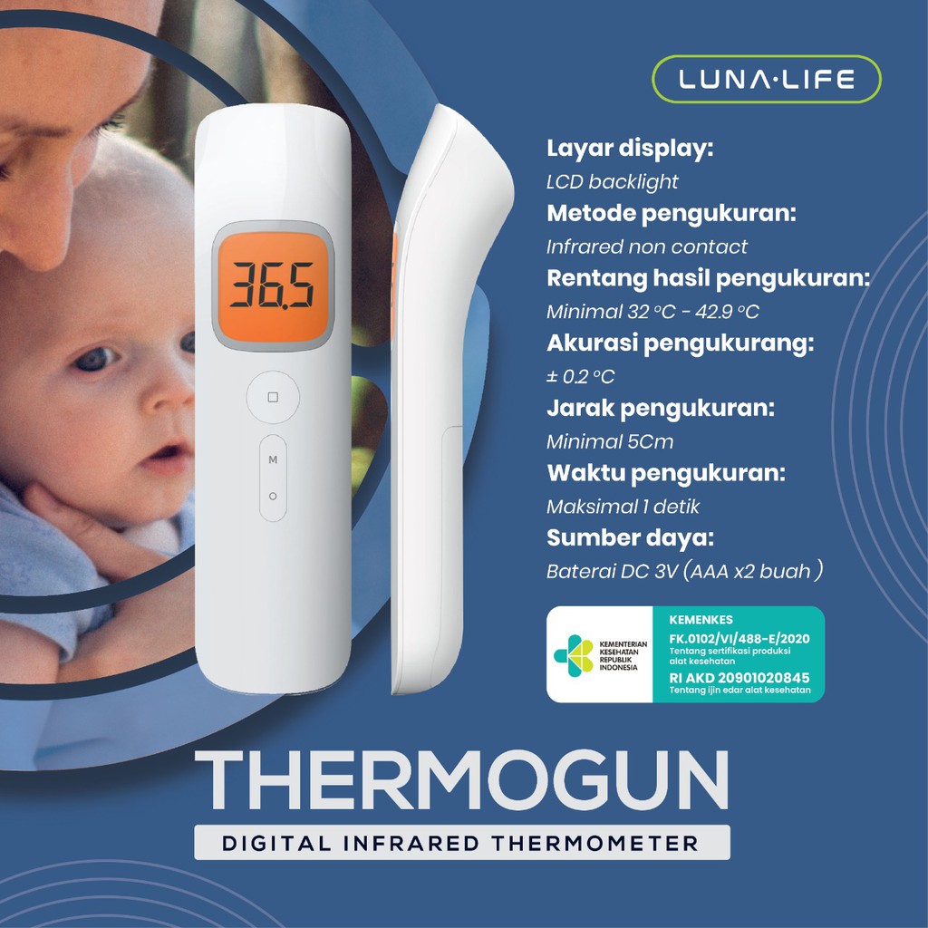 Jual Thermometer Lunalife (Model KF20 & Model KF10A) | Shopee Indonesia