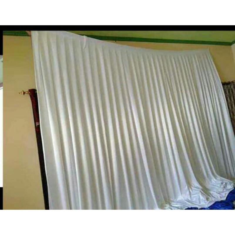 Jual (Redy stok putih)/Background dinding/backdrof lamaran/kain rempel