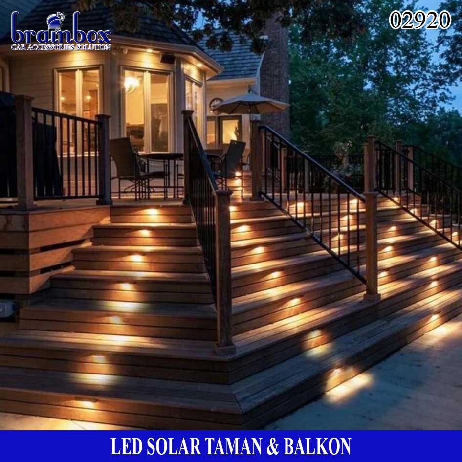 Jual Lampu Tangga Rumah Balkon Deck Balok Sudut Tenaga Matahari Surya ...