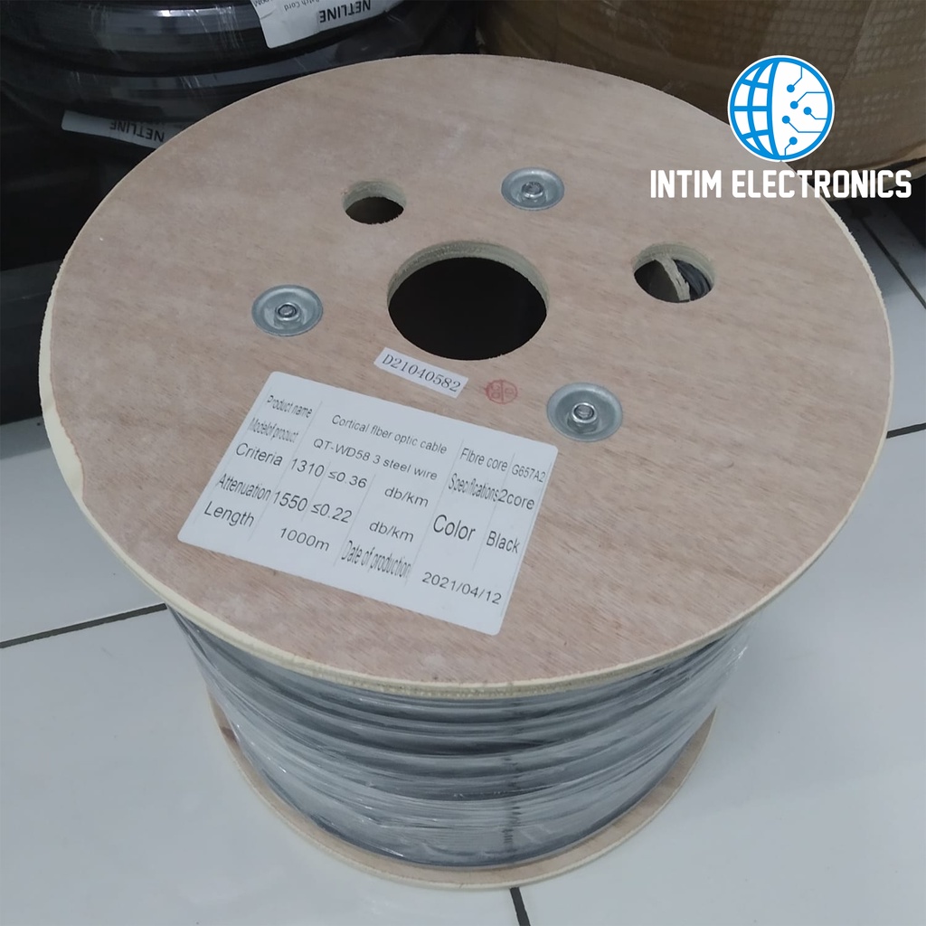 Jual Corning Fiber Optic Kabel Dropcore 2 Core 3 Seling 1000m | Shopee ...