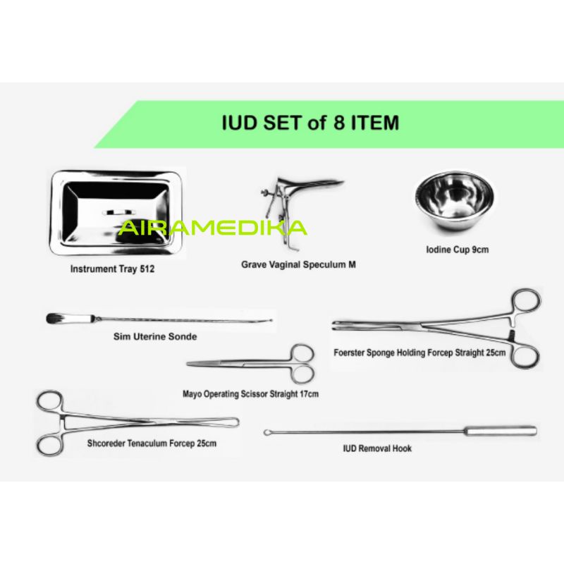 Jual IUD Set 8 item Paket Economis Stainless Steel / IUD Kit Set 8 item ...