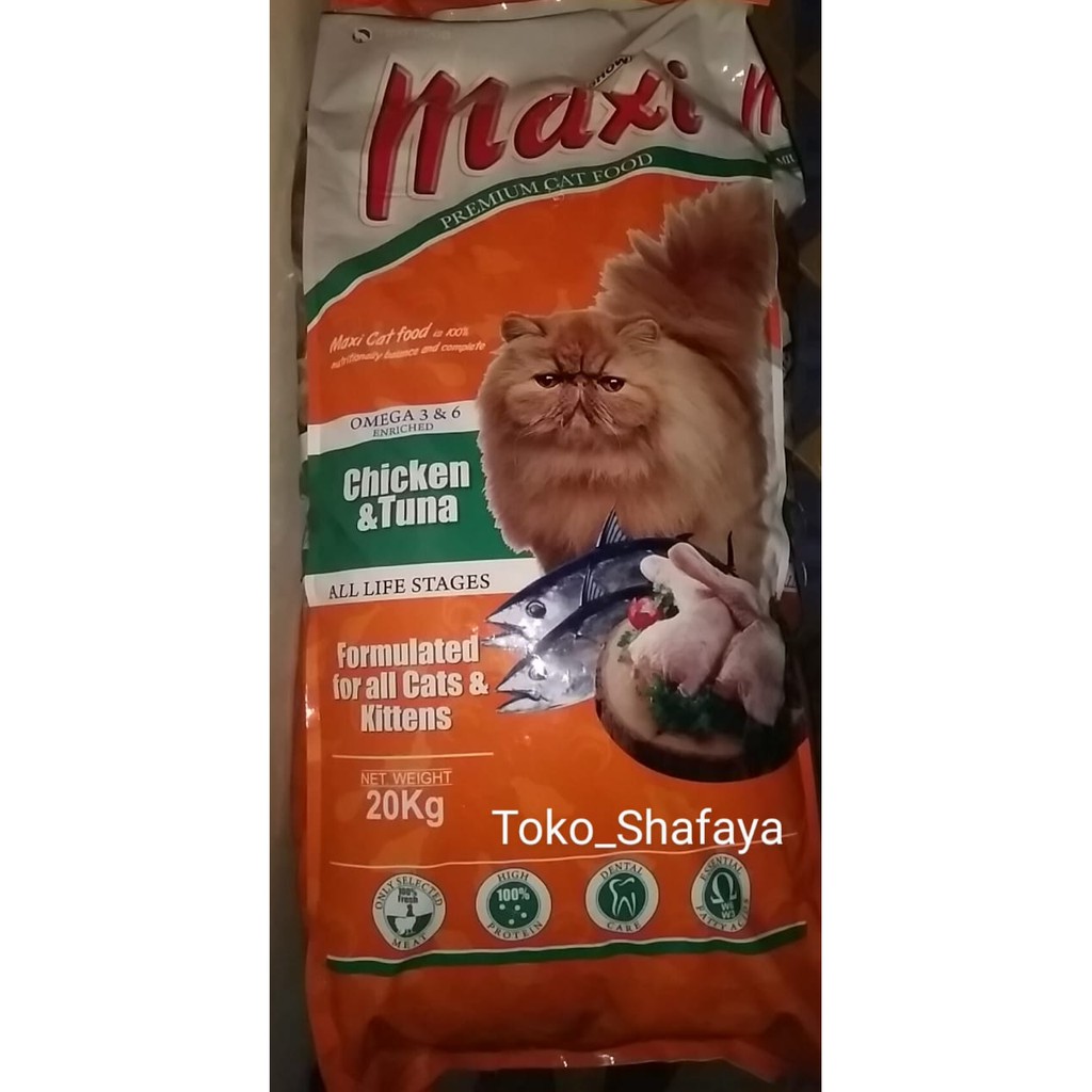 Jual MAXI CAT FOOD 1 Kg Chicken Tuna Premium Adult Cat Food Makanan Kering Kucing Dewasa